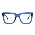 Zeelool Square Glasses Frames for Men Fashion Blue Fake Eyeglasses With Clear Lens Vintage Acetate Full Eyewear Glasses Redina JGA270431-03