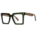 Zeelool Vintage Square Eyeglasses Frame for Men with Non-prescription Clear Lens ZJGX320783