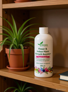 zeenny flora pack of 2 plant growth supplementary organic liquid fertilizer for flower pot fertilizer
