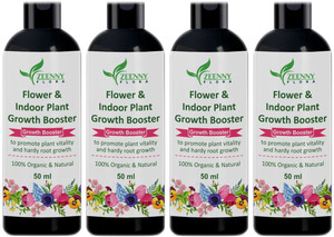 zeenny flora pack of 4 plant boost liquid organic fertilizer for flower plants growth fertilizer 50 ml liquid