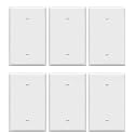 ZEFTV OverSize Blank Wall Plates 1-Gang 5.5" x 3.5" blank Switch Outlet Electrical Cover Plate Unbreakable Thermoplastic Faceplate for Light Receptacle Outlet Switch, White (6 Pack)