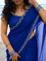 Zegoom Embellished Bollywood Georgette Saree