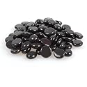 Black &amp; White Milky Glass Gems Stones/Pebbles for Home &amp; Garden Décor, Aquarium Décor, Vase Filler, Marble &amp; Gravel Planted Substrate (Black &amp; White, 450 gm) (Black &amp; White)