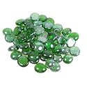 Green Glass Gems Stones/Pebbles for Home &amp; Garden Décor, Aquarium Décor, Vase Filler, Marble &amp; Gravel Planted Substrate (Green, 450 gm) (Green)