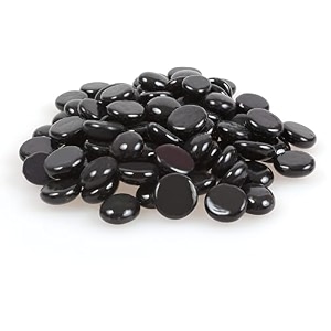 milky black glass gems stonespebbles for home amp garden dcor aquarium dcor vase filler marble amp gravel planted substrate black 450 gm black