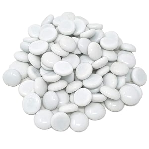 white milky glass gems stonespebbles for home amp garden dcor aquarium dcor vase filler marble amp gravel planted substrate white milky 450 gm milky white