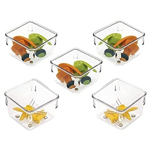 zeinwap desk drawer organizers trays set clear plastic storage bins bathroom drawer tray dividers vanity trays organizer for bedroom dresser makeup kitchen utensil office4 pc small traytransparent