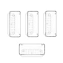 Zeinwap Desk Drawer Organizers Trays Set Clear Plastic Storage Bins Bathroom Drawer Tray Dividers Vanity for Bedroom Dresser Makeup Kitchen Utensil Office(4 Pc Long Med Tray), Transparent