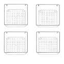 Zeinwap Desk Drawer Organizers Trays Set Clear Plastic Storage Bins Bathroom Drawer Tray Dividers Vanity Trays Organizer for Bedroom Dresser Makeup Kitchen Utensil Office (4Pc Square Tray)
