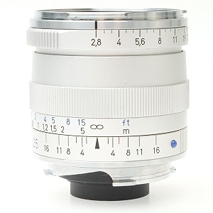 zeiss ikon biogon t zm 2825 wide-angle camera lens for leica m-mount rangefinder cameraswhite