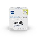 ZEISS Lens Wipes 200 Count- 70% Alcohol| Lens Cleaner - Perfect for Spectacles, Eyeglasses, Sunglasses, Camera Lenses, Binoculars and all other lenses
