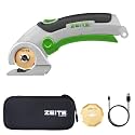 ZEITE Cordless Cardboard Box Cutter with Titanium Coated HSS Blades (Gray)