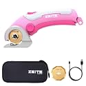 ZEITE Cordless Cardboard Box Cutter with Titanium Coated HSS Blades (Pink)