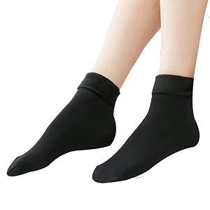 zeki velvet winter thermal socks for women amp girls black-pack of 01