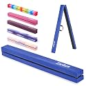 ZELUS 8' Folding Gymnastics Balance Beam, Floor Balance Beam w/Carry Handles Anti-Slip Base for Kids, Beginners & Professional Gymnasts