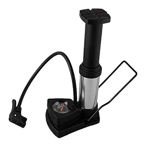zelvi portable high pressure foot air pump heavy compressor cylinder with pressure gauge floor pump for motorbike for cars bicycle football cycle pump
