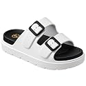 ZELYA Men39s Double Buckle Comfort Slide Sandals