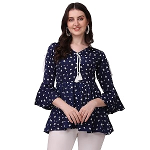 ZELZIS Women Crepe Fabric Dori Tunic