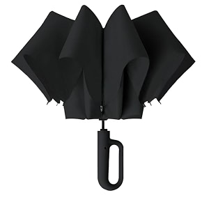 zemic uv umbrella with novelty carabiner handle travel umbrellas for rain and sun windproof compact automatic open close 8 ribs portable umbrella for men and women