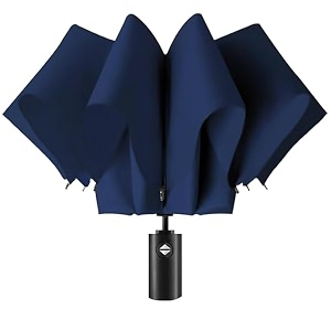 zemic uv umbrella with novelty carabiner handle travel umbrellas for rain and sun windproof compact automatic open close 8 ribs portable umbrella for men and women