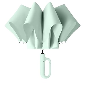 zemic uv umbrella with novelty carabiner handle travel umbrellas for rain and sun windproof compact automatic open close 8 ribs portable umbrella for men and women