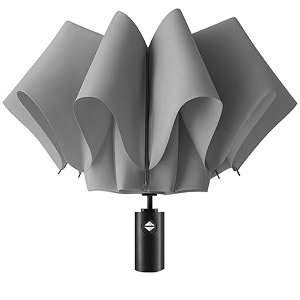 zemic uv umbrella with novelty carabiner handle travel umbrellas for rain and sun windproof compact automatic open close 8 ribs portable umbrella for men and women