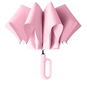 zemic uv umbrella with novelty carabiner handle travel umbrellas for rain and sun windproof compact automatic open close 8 ribs portable umbrella for men and women