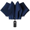 Zemic UV Umbrella with Novelty Carabiner Handle, Travel Umbrellas for Rain and Sun Windproof Compact, Automatic Open Close, 8 Ribs, Portable Umbrella for Men and Women