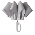 Zemic UV Umbrella with Novelty Carabiner Handle, Travel Umbrellas for Rain and Sun Windproof Compact, Automatic Open Close, 8 Ribs, Portable Umbrella for Men and Women