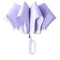 Zemic UV Umbrella with Novelty Carabiner Handle, Travel Umbrellas for Rain and Sun Windproof Compact, Automatic Open Close, 8 Ribs, Portable Umbrella for Men and Women