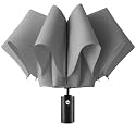 Zemic UV Umbrella with Novelty Carabiner Handle, Travel Umbrellas for Rain and Sun Windproof Compact, Automatic Open Close, 8 Ribs, Portable Umbrella for Men and Women