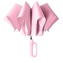 Zemic UV Umbrella with Novelty Carabiner Handle, Travel Umbrellas for Rain and Sun Windproof Compact, Automatic Open Close, 8 Ribs, Portable Umbrella for Men and Women