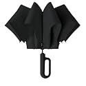 Zemic UV Umbrella with Novelty Carabiner Handle, Travel Umbrellas for Rain and Sun Windproof Compact, Automatic Open Close, 8 Ribs, Portable Umbrella for Men and Women