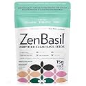 Zen Basil Seeds | edible basil seeds, kosher, non-gmo, lectin free, gluten free, plant based, keto, paleo, vegan | 15g fiber per/serv | 14oz | more fiber than chia seeds | prebiotic