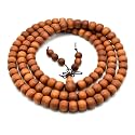 Zen Dear Unisex Teak Wood Prayer Beads Buddha Buddhist Beads Japa Mala Necklace Bracelet Bead