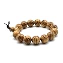 Zen Dear Unisex Natural Vietnam Agarwood Bead Buddhist Prayer Beads Japa Mala Necklace Bracelet Beads (15mm 15 beads)
