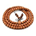 Zen Dear Unisex Teak Wood Prayer Beads Buddha Buddhist Beads Japa Mala Necklace Bracelet Bead