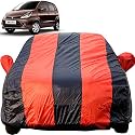 Zen Estilo Dustproof Car Cover with Mirror Pockets, Red Blue Stripes, Taffeta Polyster,Triple Stitched, Compatible with Maruti Zen Estilo Car Cover (2009 to 2014), Zen Estilo Car Accessories
