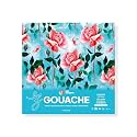 Zen Sangam Square Size(15 x 15cm) Gouache Paper Sheets | 300 GSM Cold Pressed 100% Cellulose | 24 Sheets, Rough Grain | for Gouache, Acrylic, Ink, Tempera &amp; Mixed Media Art