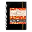 Zen Sangam Artists’ - A3 Spiral Acrylic Pad - Portrait - 300 GSM - Cold Pressed Sketchbook - Canvas Texture - (40 Pages) - Size (42x29.7cm) - Wiro Acrylics Art Book - Black