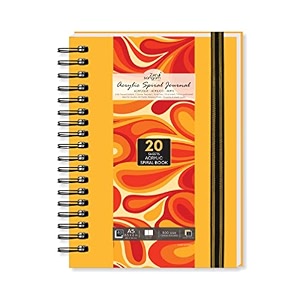 zen sangam artists - a3 spiral acrylic pad - portrait - 300 gsm - cold pressed sketchbook - canvas texture - 40 pages 