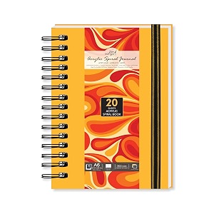 zen sangam artists - a6 spiral acrylic pad - portrait - 300 gsm - cold pressed sketchbook - canvas texture - 40 pages 