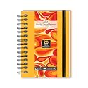 Zen Sangam Artists’ - A6 Spiral Acrylic Pad - Portrait - 300 GSM - Cold Pressed Sketchbook - Canvas Texture - (40 Pages) - Size (14.8x10.5cm) - Wiro Acrylics Art Book - Golden Yellow