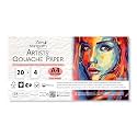 Zen Sangam Express your Mind 300 GSM Cold Pressed Rough Grain Surface, Acid Free, A4 Size Gouache Papers Sheets (29.7x21cm, 24 Sheets)