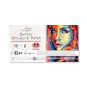 Zen Sangam Express your Mind Artists' Gouache Papers Sheets for Gouache, Watercolor,Acrylic,Ink and Mixed Media ,300 GSM Cold Pressed Rough Grain Surface, Acid Free, A4 Size (21x29.7cm - 12 Sheets)