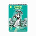 Zen Sangam Scribbles A5 Sketchbook | 50 Sheets 130GSM Acid-Free Paper | Top Spiral-Bound Sketchpad for Artists, Kids &amp; Professionals | Ideal for Markers, Colored Pencils, Charcoal | Teal (Set of 1)
