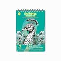 Zen Sangam Scribbles A6 Sketchbook | 50 Sheets 130GSM Acid-Free Natural Shade Paper | Wiro-Bound Sketchpad for Artists &amp; Students | Ideal for Markers, Colored Pencils, Charcoal | Teal Blue (Set of 3)