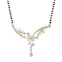 ZENEME American Diamond Gold Plated Designer Mangalsutra Jewellery for Women