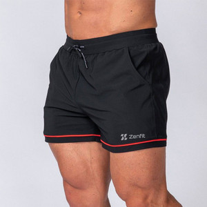 zenfit Printed Men Black Sports Shorts