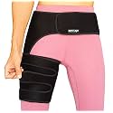 ZENKEYZ Hip Brace - Copper-Infused, Right Leg, One Size, Adjustable